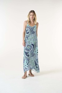 Brazil Blue Antoinette Slip Dress