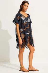 Swimwear: Beachedit Mesh Kaftan