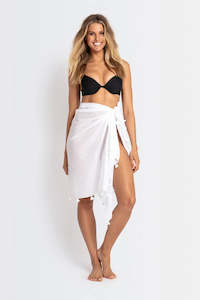 Sunseeker Tassel Wrap - White