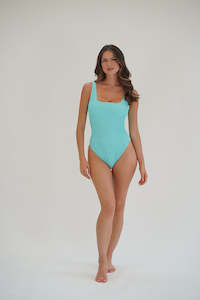 Swimwear: Retro Deco Square Neck 1Pce