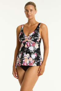 Swimwear: Belle Cross Front Swing Singlet Top