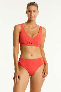 Swimwear: Essentials Edit Cross Front Multifit Bra Top