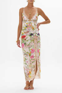 Swimwear: Egyptian Rose Twist Front Long Skirt