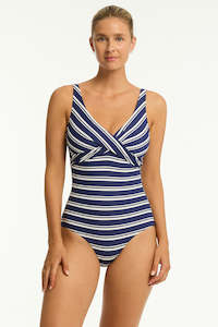 Biarritz Cross Front Multifit 1Pce Navy