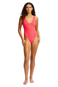 Swimwear: Sea Dive V Neck 1Pce Snapdragon