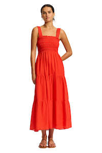 Faithful Midi Dress Flame