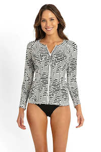 Swimwear: Maze Long Sleeve Rashie