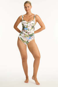 Swimwear: Lost Paradise Twist Front Multifit 1Pce WH