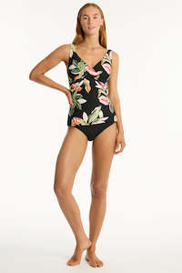 Swimwear: Sundown Cross Front Swing Singlet