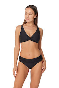 Swimwear: ML Separates Multi Fit Twist Crop Black