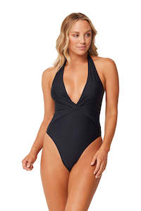 Swimwear: ML Plunge Halter One Piece