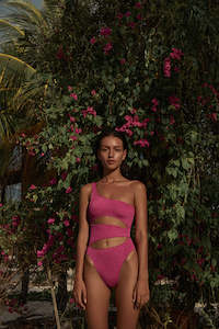 Swimwear: Shimmer Rico 1Pce Fuchsia