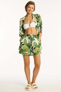 Swimwear: Lotus Aloha Shirt