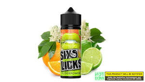 SIX LICKS LYCHEE ORANGE (ELDERPOWER) – 100ML