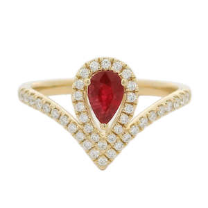 Ruby and DIamond Dress Ring 0.27ct TW