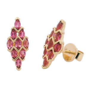 Pink Tourmaline Earring