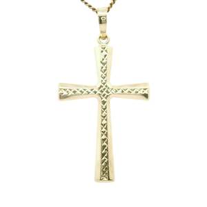 Diamond Cut Cross Pendant