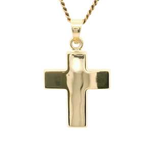 Plain Polished Flat Cross Pendant