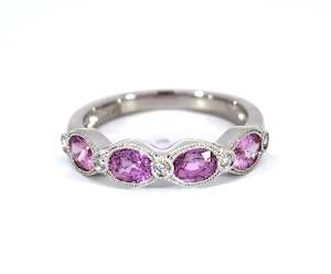 Pink Sapphire & Diamond Dress Ring