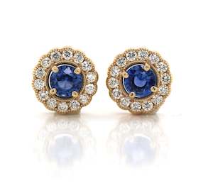 Miligrain Halo Studs