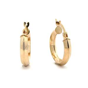 Knife Edge Gold Hoops