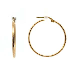 Hoops: Textured Gold Hoops