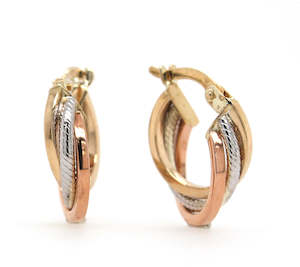 Hoops: Tri-tone Triple Hoops