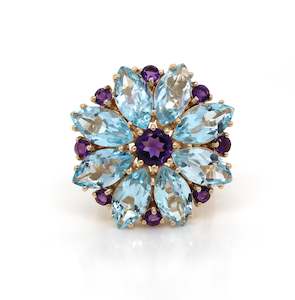 Vintage Art Deco: Large Flowerburst Ring