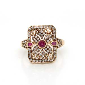 Art Deco Dress Ring .32CT TDW