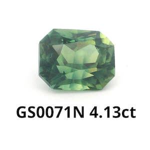 Tri-Colour Green Sapphire Octagon Sissor Cut 4.13ct