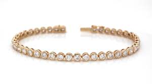 Rub-over Tennis bracelet 5.7ct TDW