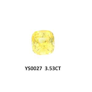 Vivid Yellow Sapphire Rectangular Cushion 3.53ct