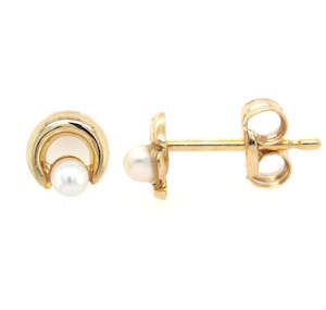 Sale: Pearl Crescent Studs