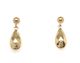 Multi-Faceted Puffed Pear Drop Earrings