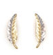 Two-tone fern stud earrings