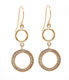 Duo circle, circle of life CZ earrings