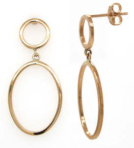 Spring Specials 2024: Circle-Oval Drop Earrings