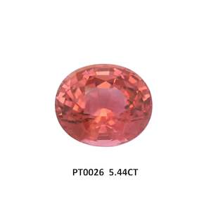 Orangey Pink Tourmaline Oval 5.44ct