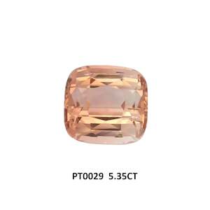 Golden Orange Pink Tourmaline Cushion Cut 5.35ct