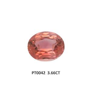 Orangey Pink Tourmaline Oval 3.66ct