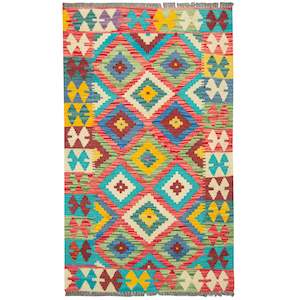 100% Wool Kilim Small Rug 82cm x 128cm