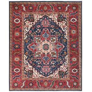 Hand-knotted Wool Heriz Design Rug  240cm x 319cm