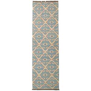 Carpet: 100% Wool Kilim Small Runner 72cm x 238cm