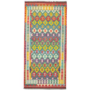 100% Wool Kilim Small Rug  107cm x 205cm