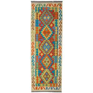 Carpet: 100% Wool Kilim Small Rug  70cm x 203cm