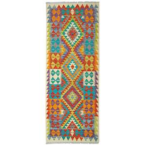 100% Wool Kilim Small Runner 81cm x 196cm