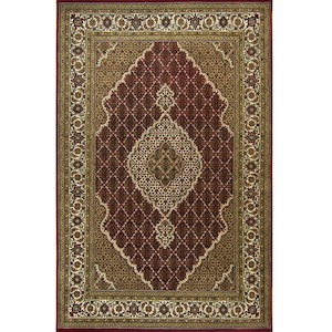 Carpet: Fine Hand-knotted NZ Wool & Silk Tabriz - Mahi Design Rug 173cm x 248cm