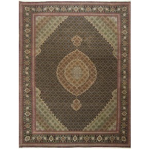 Carpet: Super Fine Hand-knotted Wool & Silk Tabriz - Mahi Persian Rug 204cm x 297cm