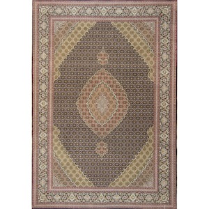 Super Fine Hand-knotted Wool and Silk Tabriz - Mahi Persian Rug 205cm x 296cm