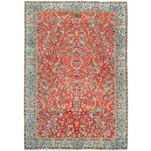 Hand-knotted Wool Vintage Persian Rug 180cm x 258cm